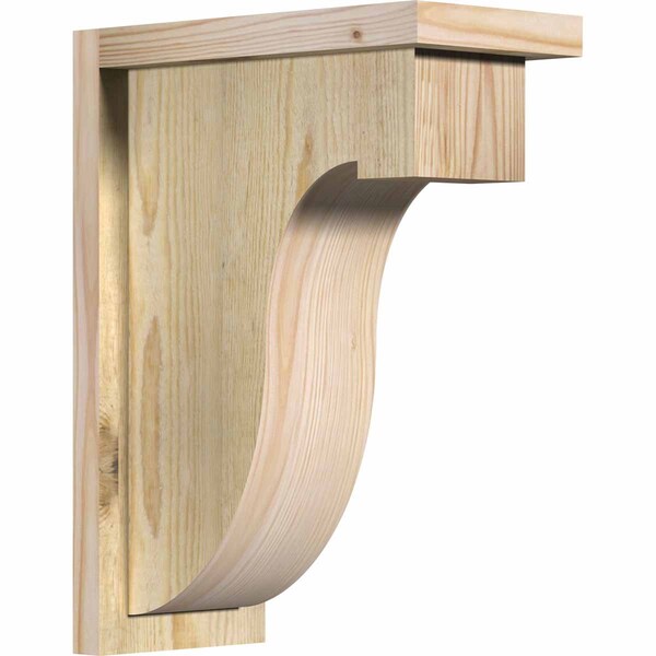 Ekena Millwork Del Monte Rough Sawn Corbel w/Backplate, Douglas Fir, 6"W x 12"D x 16"H COR06X12X16DEL01RDF - main